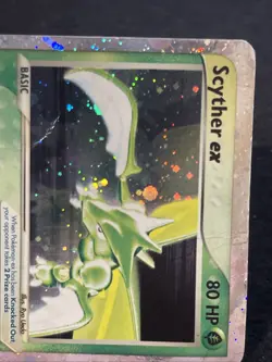 2003 Scyther ex HP/DMG Holo Rare 102/109 EX Ruby & Sapphire Pokemon TCG - Image 3