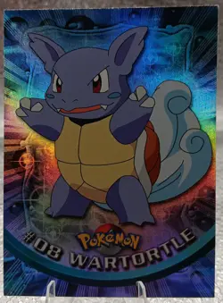 #08 Wartortle Rainbow Foil 1999 - Blue Topps - Pokemon Series 1 TV Animation - Image 1