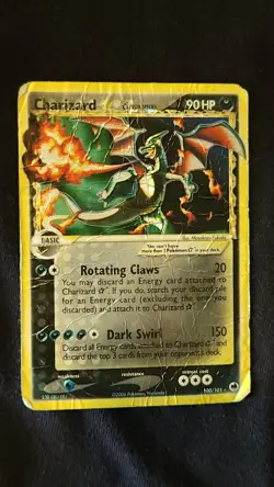 2006 Pokemon TCG Ex Dragon Frontiers Gold Star Charizard Holo #100 - Image 1