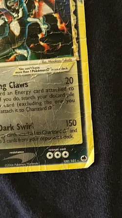 2006 Pokemon TCG Ex Dragon Frontiers Gold Star Charizard Holo #100 - Image 5