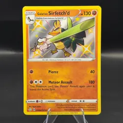 Galarian Sirfetch’d SV064/SV122 Shiny Vault Holo Rare Shining Fates Pokemon NM - Image 1