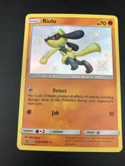 Riolu SV21/SV94 SHINY HOLO ALTERNATE ULTRA RARE Hidden Fates Pokemon NM 2019 - Image 1