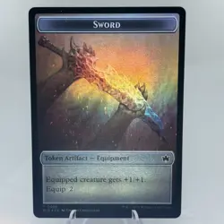 Manifold Mouse Token + Sword Token - Double-sided Token - Foil - Bloomburrow - Image 2