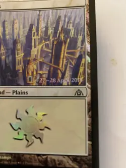 Magic MTG - Plains FOIL - Dragon's Maze Prerelease Promo 27-28- April 2013 NM - Image 2