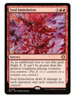 1x MTG Soul Immolation - Lorwyn Eclipsed Mythic! NM Mint - Image 1
