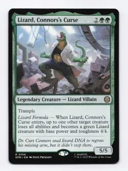 Lizard, Connors's Curse 0106 (R) MTG Marvel's Spider-Man (SPM) - Image 1