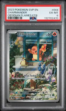 2023 POKEMON SVP EN-SV BLACK STAR PROMO #044 CHARMANDER PSA 6 - Image 1