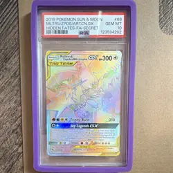 Pokemon Moltres & Zapdos & Articuno GX Secret Rare Hidden Fates Holo PSA 10 - Image 1