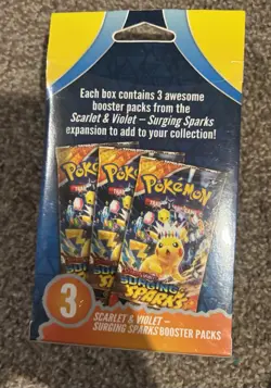 Pokemon TCG - Surging Sparks - 3 Pack Boosters - Factory Sealed - Image 2