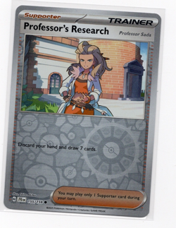 Professor's Research JTG 155/159 Common Reverse Poke Ball Holo Pokemon TCG - Image 1