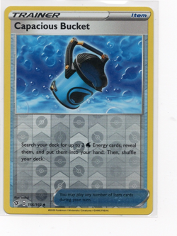 Capacious Bucket 156/192 Uncommon Reverse Holo Pokemon TCG - Image 1
