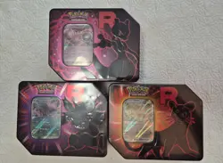 Pokemon Destined Rivals Team Rocket Tin Set of 3 (Mewtwo, Nidoking, Persian)-NEW - Image 3