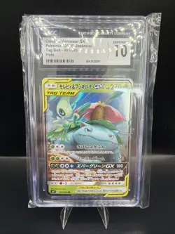 Celebi & Venusaur GX 001/095 Pokemon CGC Gem Mint 10 Tag Bolt Holo Japanese - Image 1