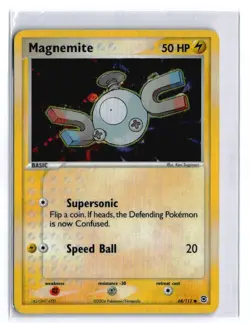 Pokemon MAGNEMITE 68/112 Reverse Holo (FireRed LeafGreen) LP/Light Play - Image 1