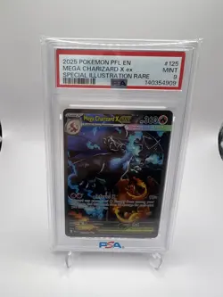 Pokemon Mega Charizard X ex 125/094 Phantasmal Flames PSA 9 Special Illustration - Image 1