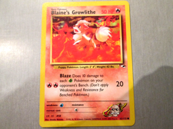 BLAINE'S GROWLITHE 62/132 ,uncommon , (Gym Heroes SET) non-holo .(2000) - Image 1