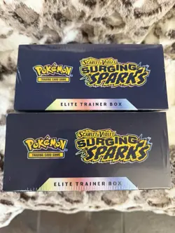 Set of 2 Pokemon TCG Surging Sparks Elite Trainer Box Factory Sealed - Image 5
