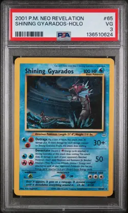 Pokemon · Shining Gyarados · Neo Revelation · 65/64 · Englisch · 2001 · PSA 3 - Image 1