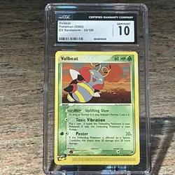 Pokemon Volbeat 2003 EX Sandstorm 53/100 CGC 10 - Image 1