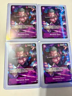 4x (Playset) Roronoa Zoro OP09-076 One Piece Welcome Pack vol 2 NM Non-Foil - Image 1