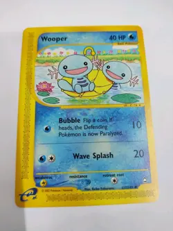 MINT/Nm WOOPER 117/147 Aquapolis NON-HOLO E-Series / E-Reader Pokemon TCG card - Image 1