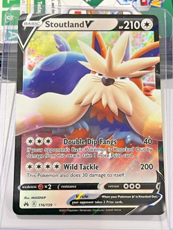 Stoutland V 116/159 Ultra Rare Crown Zenith TCG Pokemon Card NN/M - Image 1
