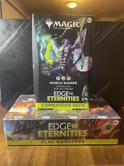 MTG Edge of Eternities Booster Box and World Shaper Precon Deck Bundle! - Image 1