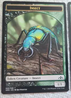 MTG GRN Insect Token 005 Elf Knight 006 Emblem 007 Free Shipping - Image 2