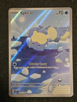 Pokemon TCG Spheal 199/191 Illustration Rare Holo Sv08 Surging Sparks English NM - Image 1