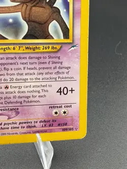 Shining Mewtwo 109/105 Neo Destiny Holo WOTC Pokemon Card 2002 - Image 5