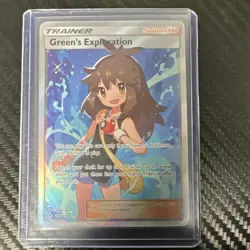 Pokemon Green's Exploration Full Art Holo Ultra Rare Trainer 209/214 Unbroken B… - Image 1