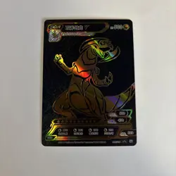 Haxorus V Pokemon ID Black and Gold Holo 009/036 - Image 1