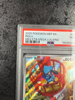2025 POKEMON MEP EN RIOLU MEG ETB-MEGA LUCARIO #010 💎 PSA 9 - Image 3