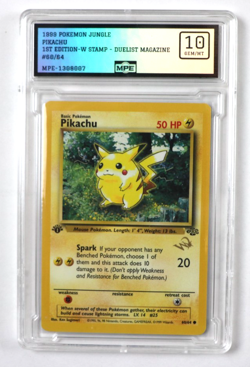 Pokemon TCG Pikachu Jungle 60/64 1st Edition W Stamped Promo MPE 10 1999 - Image 1
