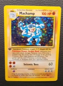 Pokemon Machamp 1st Edition Deck Exclusives Holo Rare 100 HP Eng - Image 1