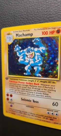 Pokemon Machamp 1st Edition Deck Exclusives Holo Rare 100 HP Eng - Image 2