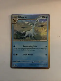 2025 POKEMON PRISMATIC EVOLUTIONS GLACEON 025/131 HOLO (RARE) - Image 1
