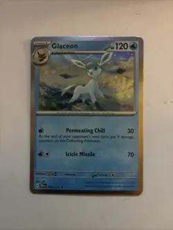 2025 POKEMON PRISMATIC EVOLUTIONS GLACEON 025/131 HOLO (RARE) - Image 2