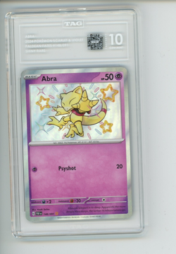 2024 Pokemon Paldean Fates Abra 148/091 Shiny Rare Holo TAG 10 GEM - Image 1