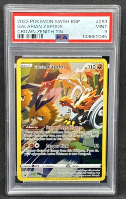 2023 Pokemon SWSH - Crown Zenith Promo - Galarian Zapdos - 283 - PSA 9 - Image 1