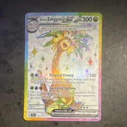 Pokemon Alolan Exeggutor EX 225/191 SV08 Surging Sparks Ultra Rare Full Art Hol… - Image 1