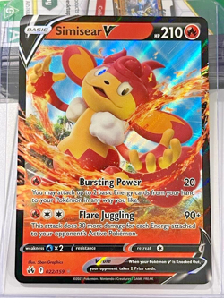 Simisear V 022/159 Ultra Rare Crown Zenith Pokemon TCG - Image 1