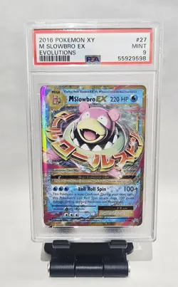 2016 Pokemon XY Evolutions M Slowbro EX 27/108 PSA MINT 9 - Image 1