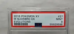 2016 Pokemon XY Evolutions M Slowbro EX 27/108 PSA MINT 9 - Image 3