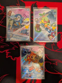 Pokemon First Partner Illustration Collection Turtwig 40 Chimchar 41 Piplup 42 - Image 1