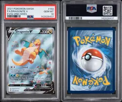 Pokemon 2021 Evolving Skies Dragonite V 192/203 Alt Full Art Holo PSA 10 - Image 3
