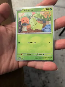 🌀swirl Chikorita MEP 069 - NM Pokemon Perfect Order Cosmos Holo Promo - Image 1