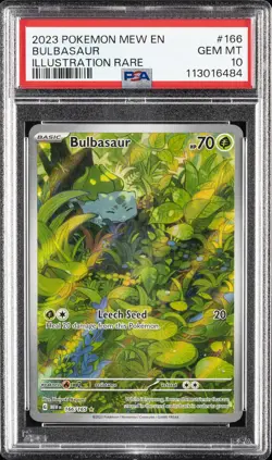 2023 POKEMON MEW EN-151 ILLUSTRATION RARE #166 BULBASAUR PSA 10 - Image 1