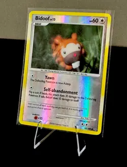 Pokemon Bidoof LV.13 54/100 - Stormfront Reverse Holo - LP 2008 - Image 1