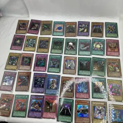 Yugioh! Vintage Lot 64 Cards Holos, Mystical Elf Blue Eyes Magician Red Read - Image 2